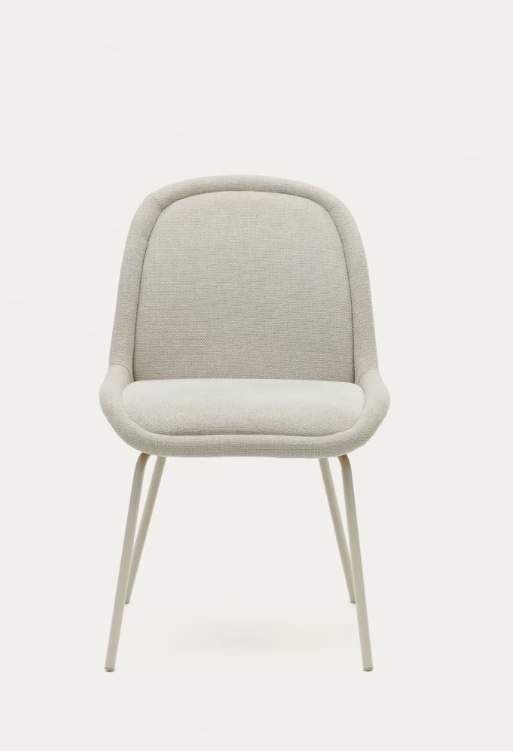 Silla de diseño Fina chenilla beige