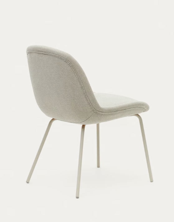 Silla de diseño Fina chenilla beige