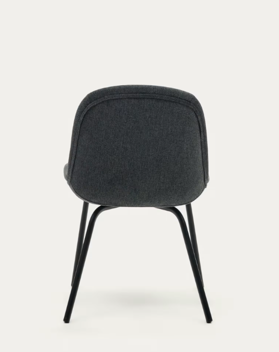 Silla de diseño Fina chenilla gris oscuro