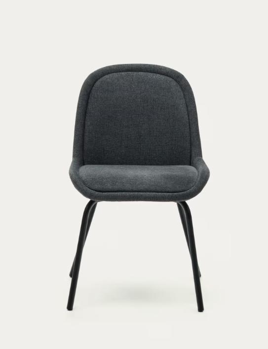 Silla de diseño Fina chenilla gris oscuro