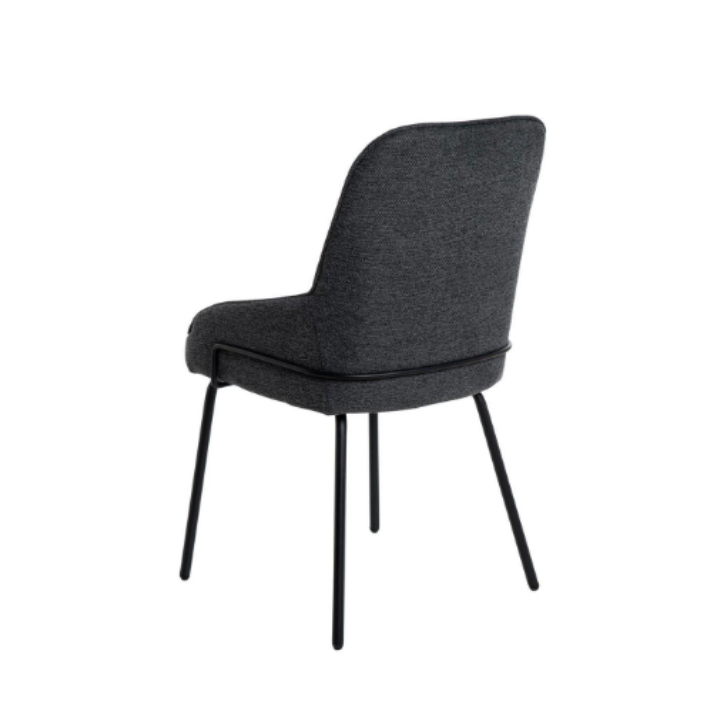 Silla Gwen tapizado gris oscuro