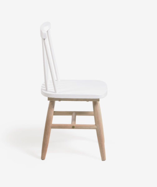 Silla windsor kids madera blanco natural