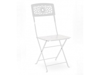 Silla jardin plegable hierro Gala blanco