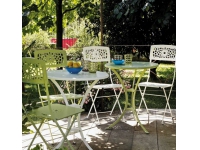 Silla jardin plegable hierro Gala Verde Sauce