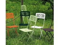 Silla jardin plegable hierro Gala antracita