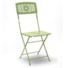 Silla jardin plegable hierro Gala Verde Sauce