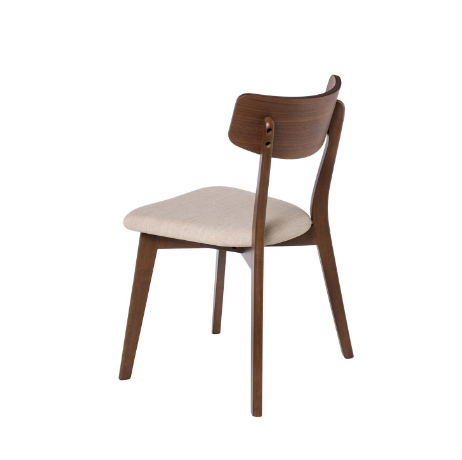 Silla Keira nogal y beige