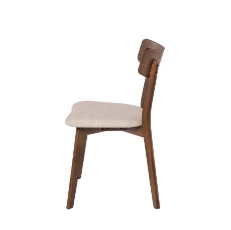 Silla Keira nogal y beige