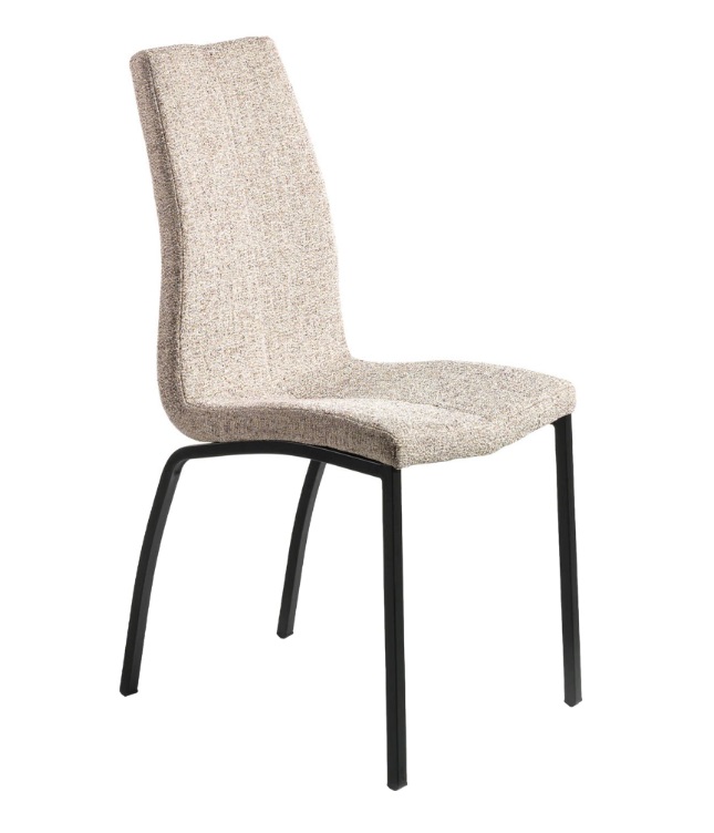 Silla de comedor tela beige claro