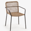 Silla Michel beige cuerda y acero galvanizado