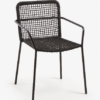 Silla Michel negro cuerda y acero galvanizado