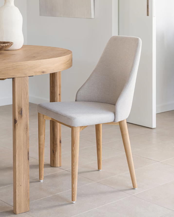 Silla nau nordica chenilla beige