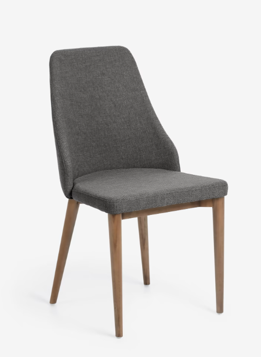 Silla nau nordica gris oscuro y madera de fresno oscuro