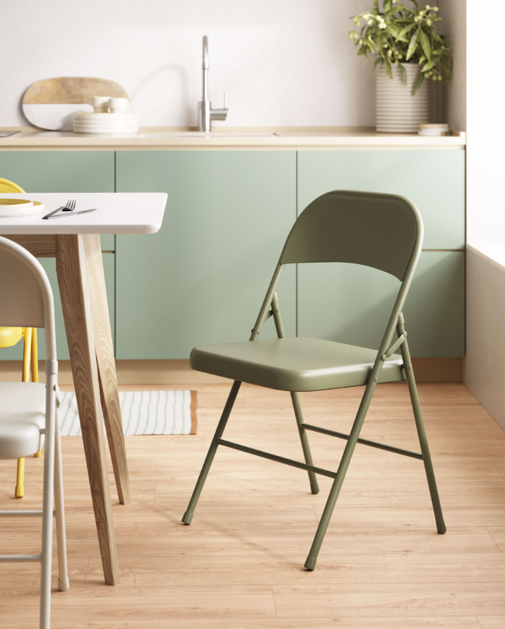 Silla plegable Wendy metal verde oscuro