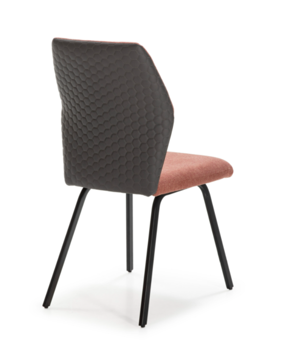 Silla de comedor Pol tela coral