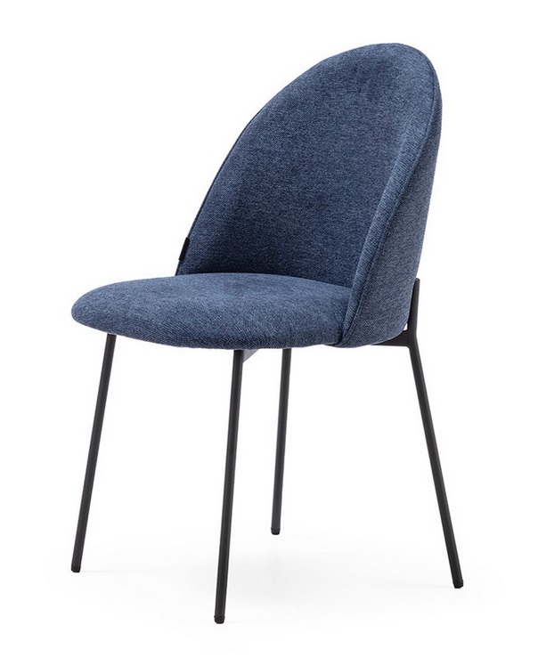 Silla curva tela azul DC-651