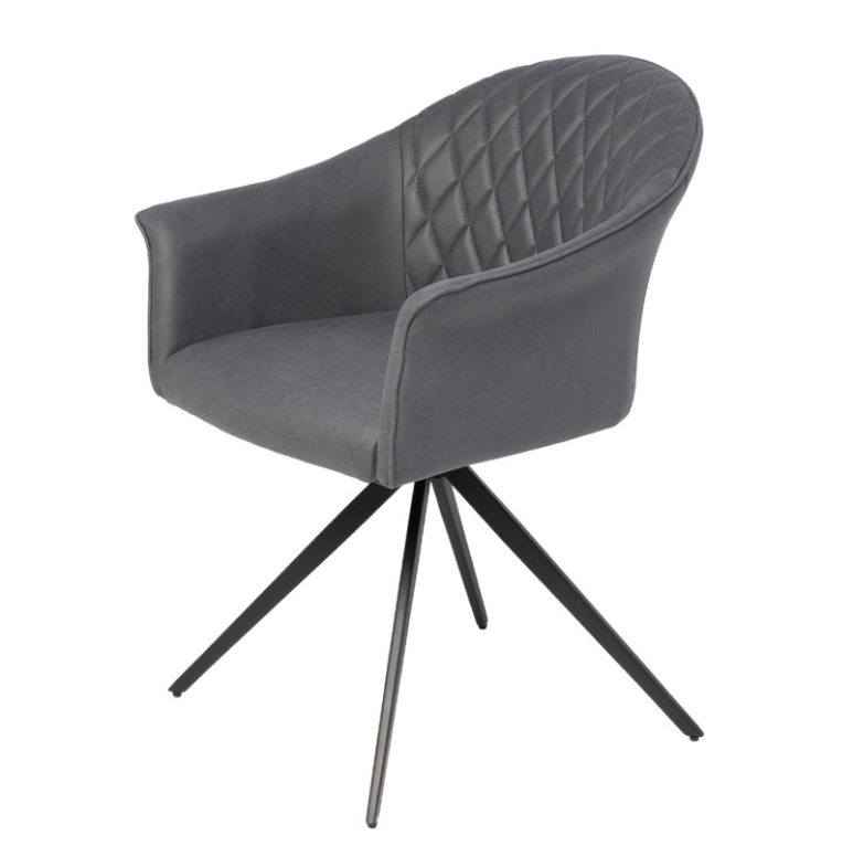 Silla giratoria Thais color gris oscuro