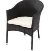 Sillon curvo ratan negro con cojin Verona