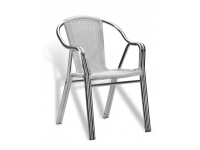 Sillon doble tubo aluminio trenzado blanco