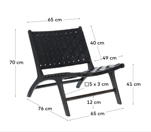 Sillón de diseño Oysho piel negro