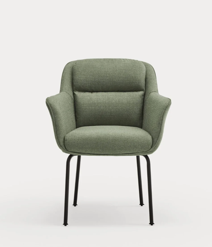 Silla de diseño Sadira tela verde