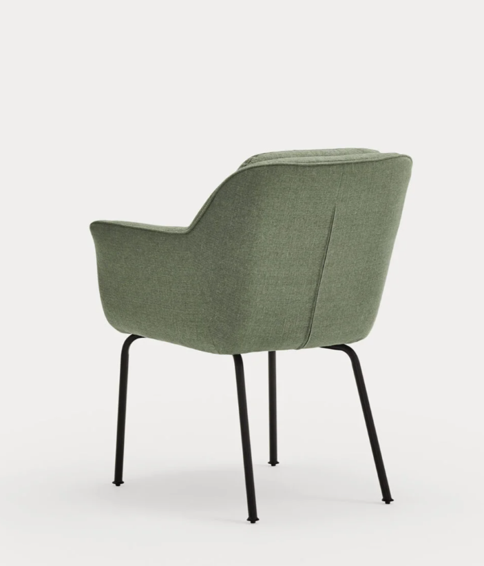 Silla de diseño Sadira tela verde