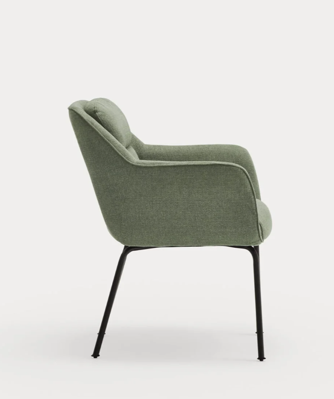 Silla de diseño Sadira tela verde