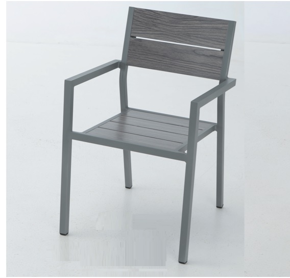 Conjunto de terraza aluminio lamas gris Suez