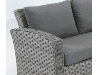 Sofa rattan gris Lura dos plazas