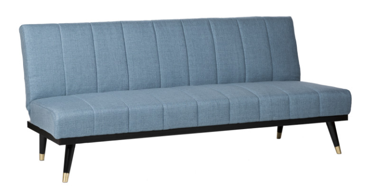 Sofa cama Madrid  tapizado en color azul 3 plazas