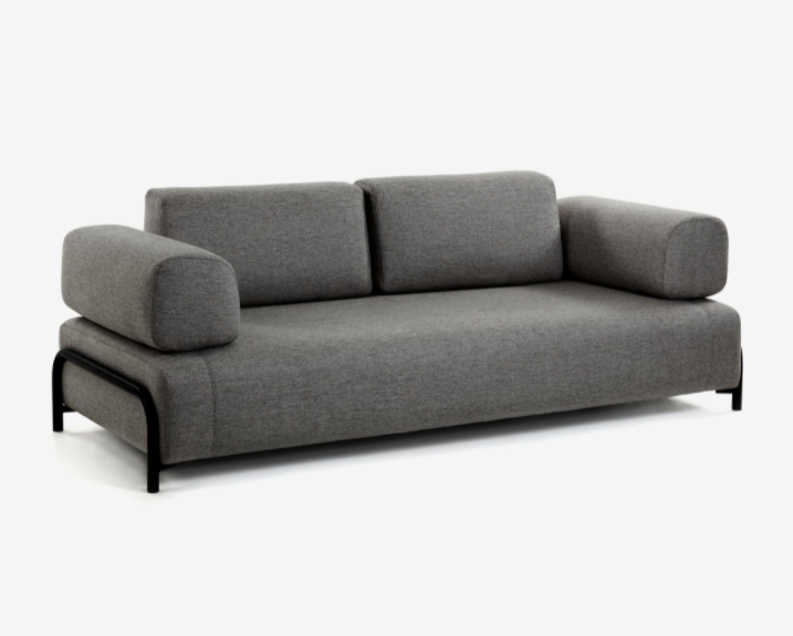 Sofa Damini 3 plazas gris oscuro 232cm