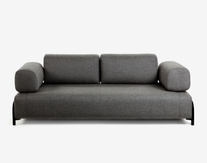 Sofa Damini 3 plazas gris oscuro 232cm