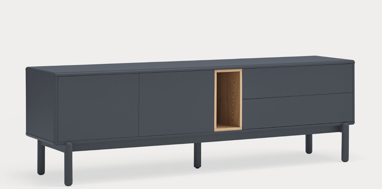 Corvo mueble TV gris antracita 180 cm