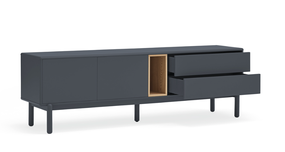 Corvo mueble TV gris antracita 180 cm