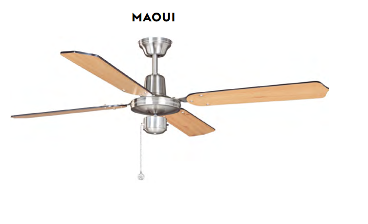 Ventilador de techo Maoui niquel satinado