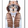 Cuadro Wolf Vest blanco 60x80 xm