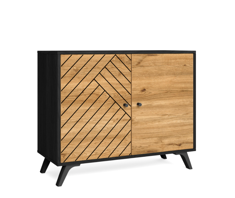 Mueble auxiliar Zebra bocamina natural serigrafia 92x81cm