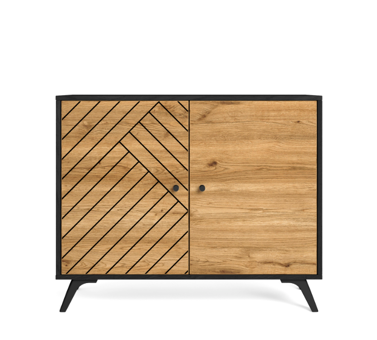 Mueble auxiliar Zebra bocamina natural serigrafia 92x81cm