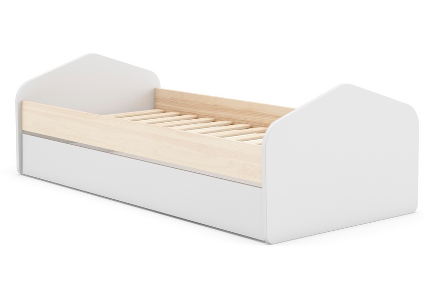 Cama Estefania cera blanca con cajon 90x190/200 cm