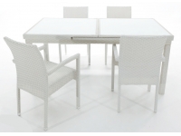 Conjunto rattan blanco Artic