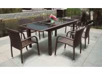 Mesa terraza extensible rattan Belice