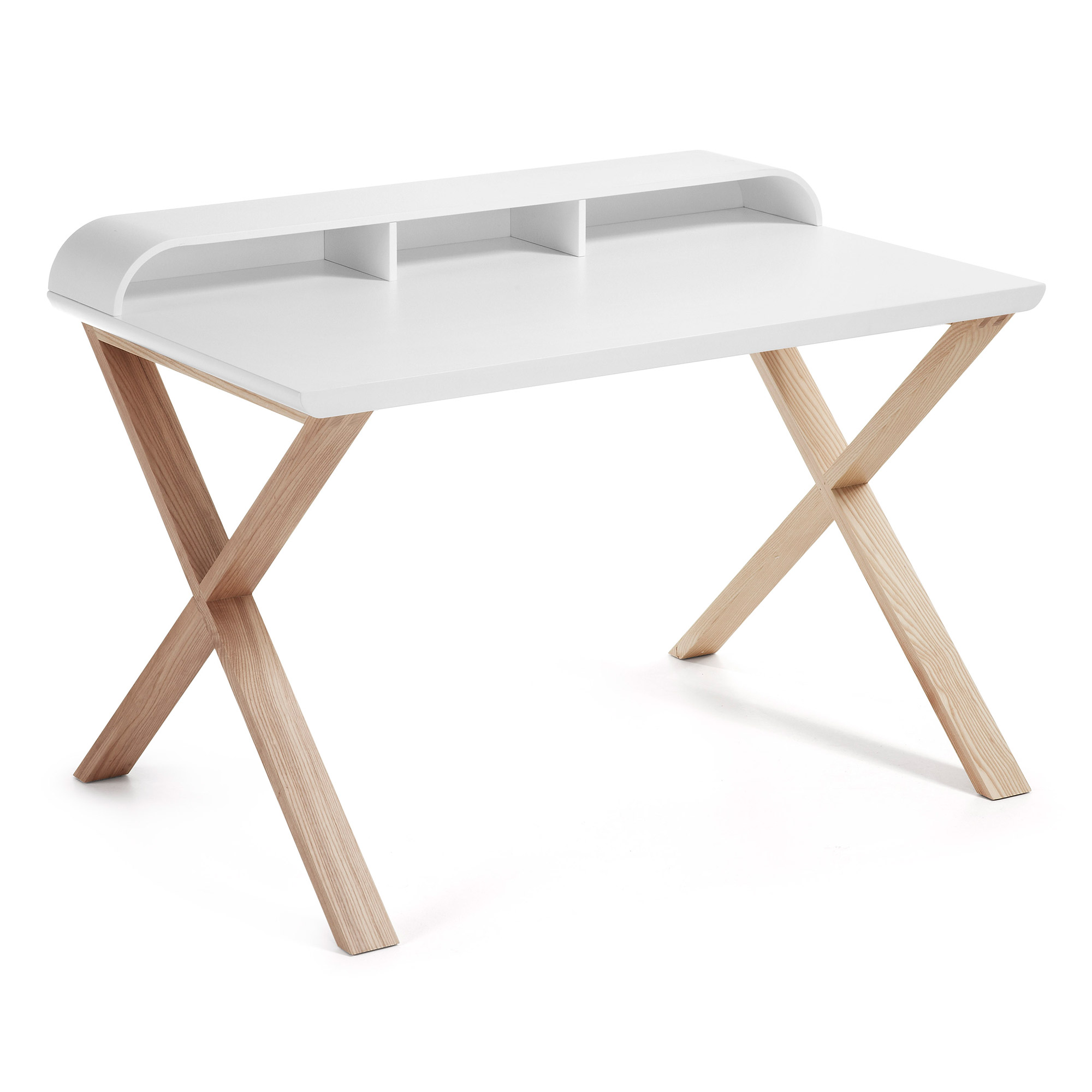 Mesa escritorio nordic blanco mate fresno 120x70