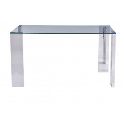 Mesa de cristal Paris new patas cromadas 160x90 cm