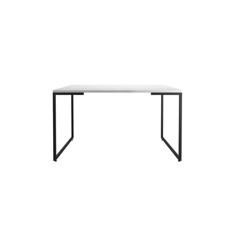 Mesa comedor Oporto metal negro y blanco 135x90cm