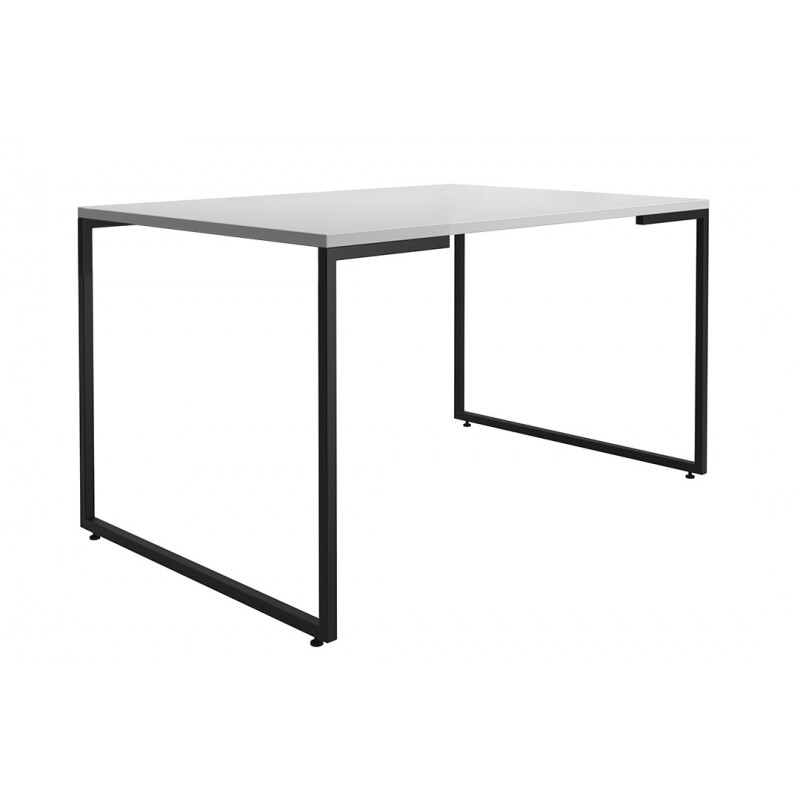 Mesa comedor Oporto metal negro y blanco 135x90cm