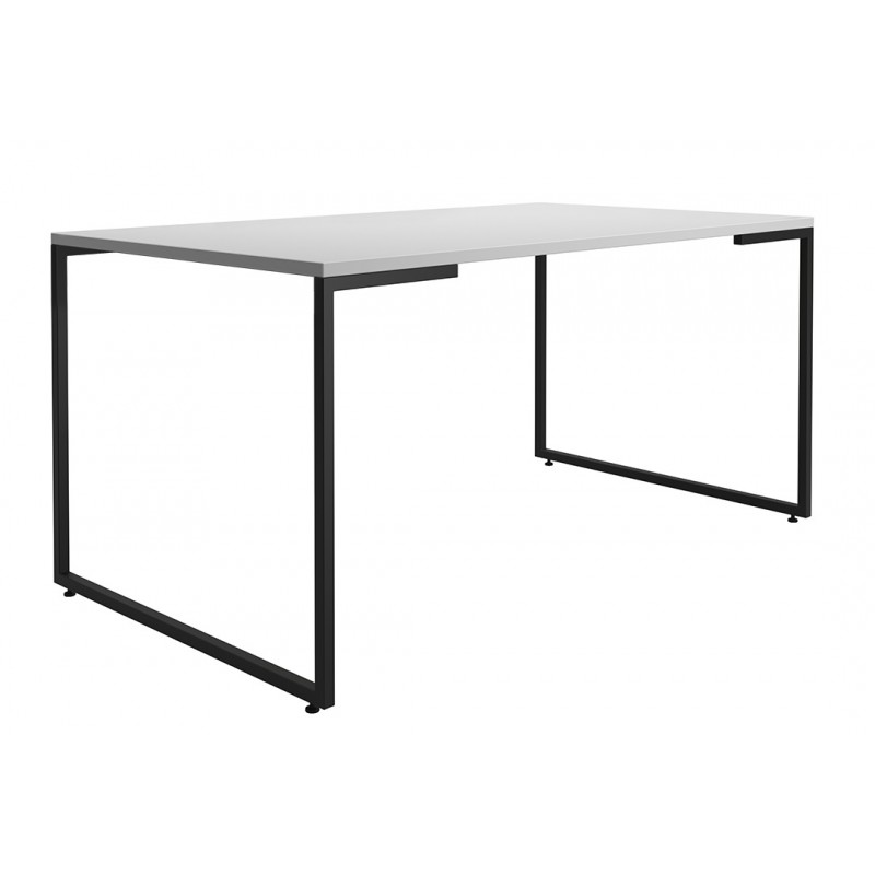 Mesa comedor Portugal metal negro y blanco 160x90cm