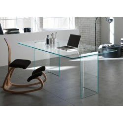 Mesa Bruno de cristal transparente 200x120cm