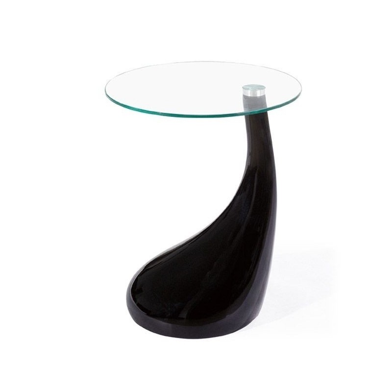 Mesa auxiliar Gota cristal negro 50cm