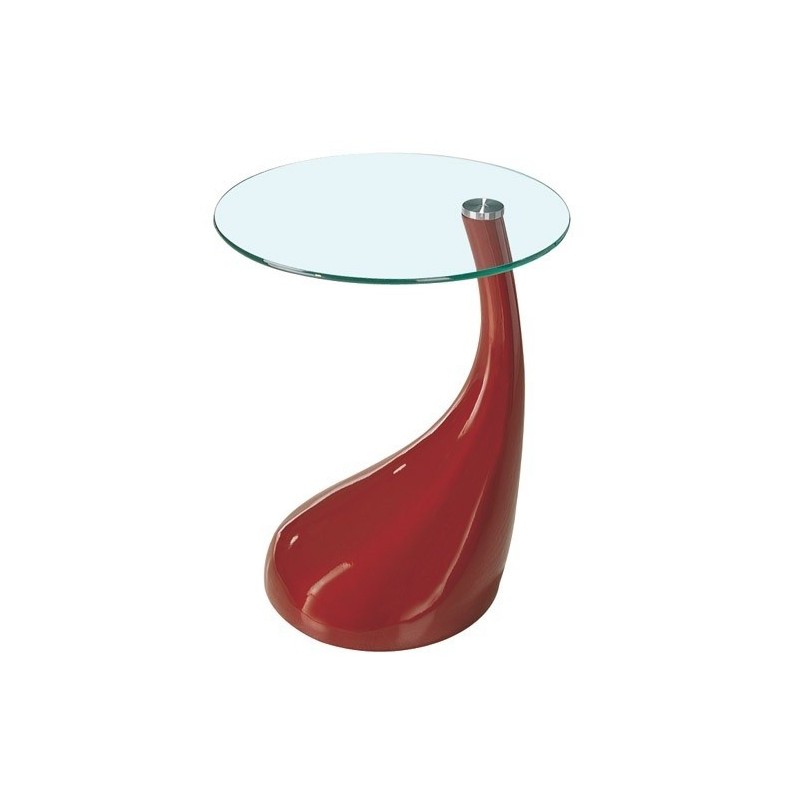 Mesa auxiliar Gota cristal roja 50cm