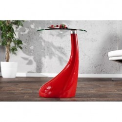 Mesa auxiliar Gota cristal roja 50cm